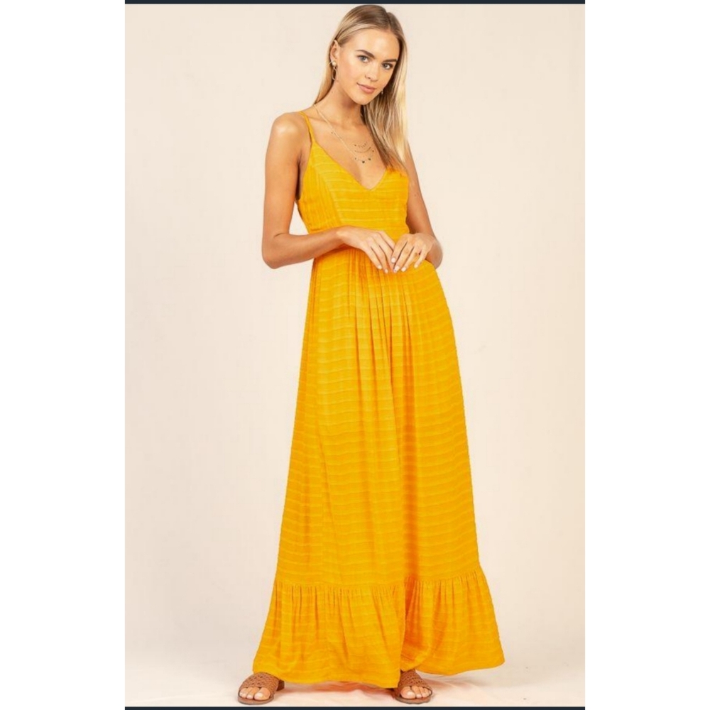 Gold maxi dress